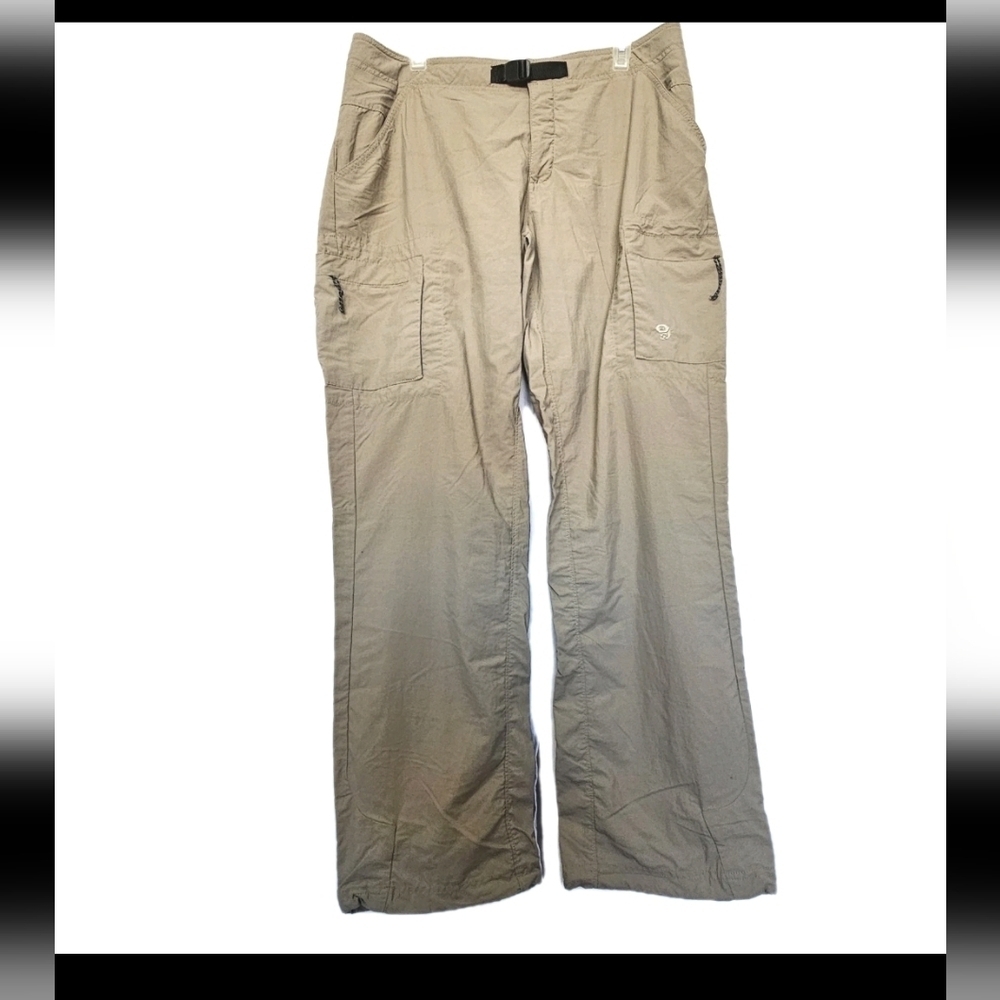 Mountain Hardwear Womens Tan Nylon Toggle Ankle size 12 Hiking Cargo Pants
